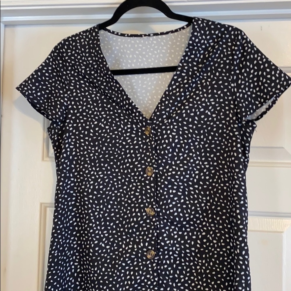 Black dotted dress